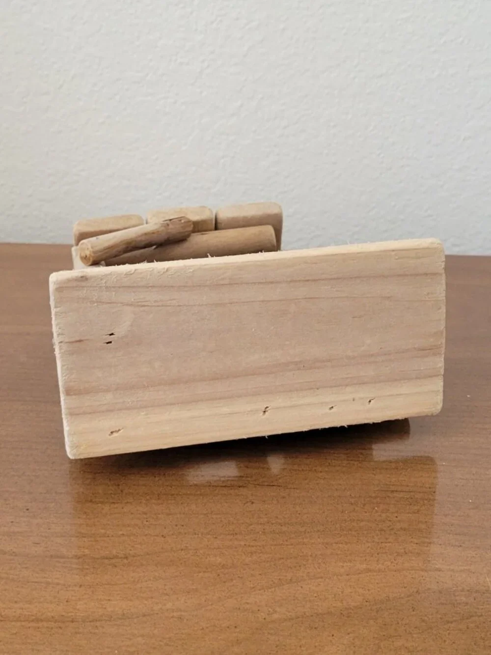 Miniature Wooden Nativity Set Holy Family Rustic Christmas Tabletop Tree Decor